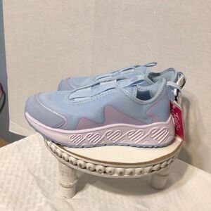 JUSTICE GIRL Slip On Athletic Sneakers Shoes 3 Blue NWT No Lace Comfort‎ Walking